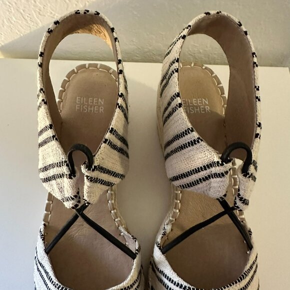 NWT Eileen Fisher Agnes Espadrille Wedge Sandal - Size 8 - Picture 3 of 6